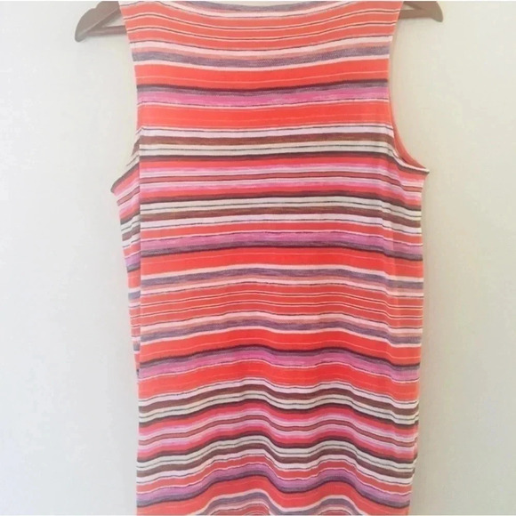 J. Jill Red Striped Sleeveless Tunic Top size small - Picture 3 of 8